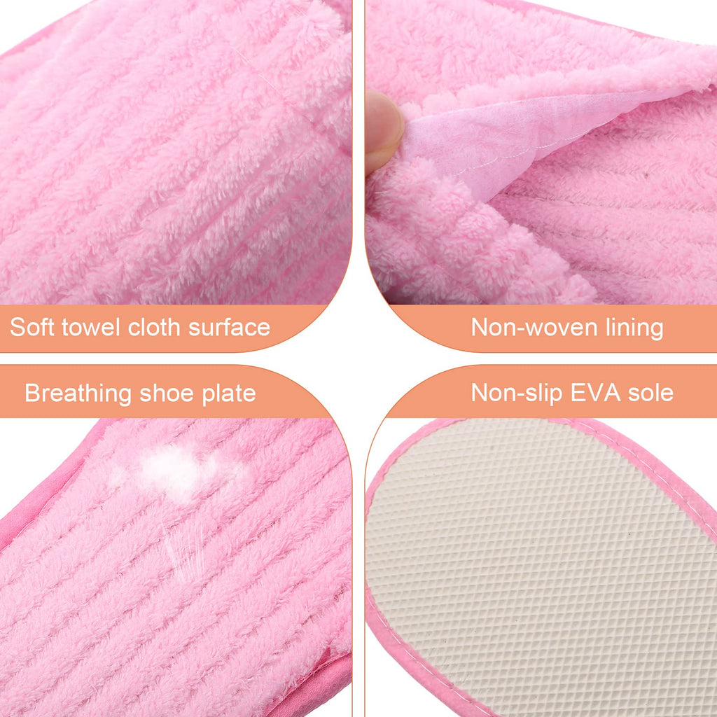 Geyoga 24 Pairs Disposable Slippers for Guests Bulk 2 Size Cotton Soft Spa Hotel House Slippers for Women Men Wedding Party Shoeless Home Indoor Travel