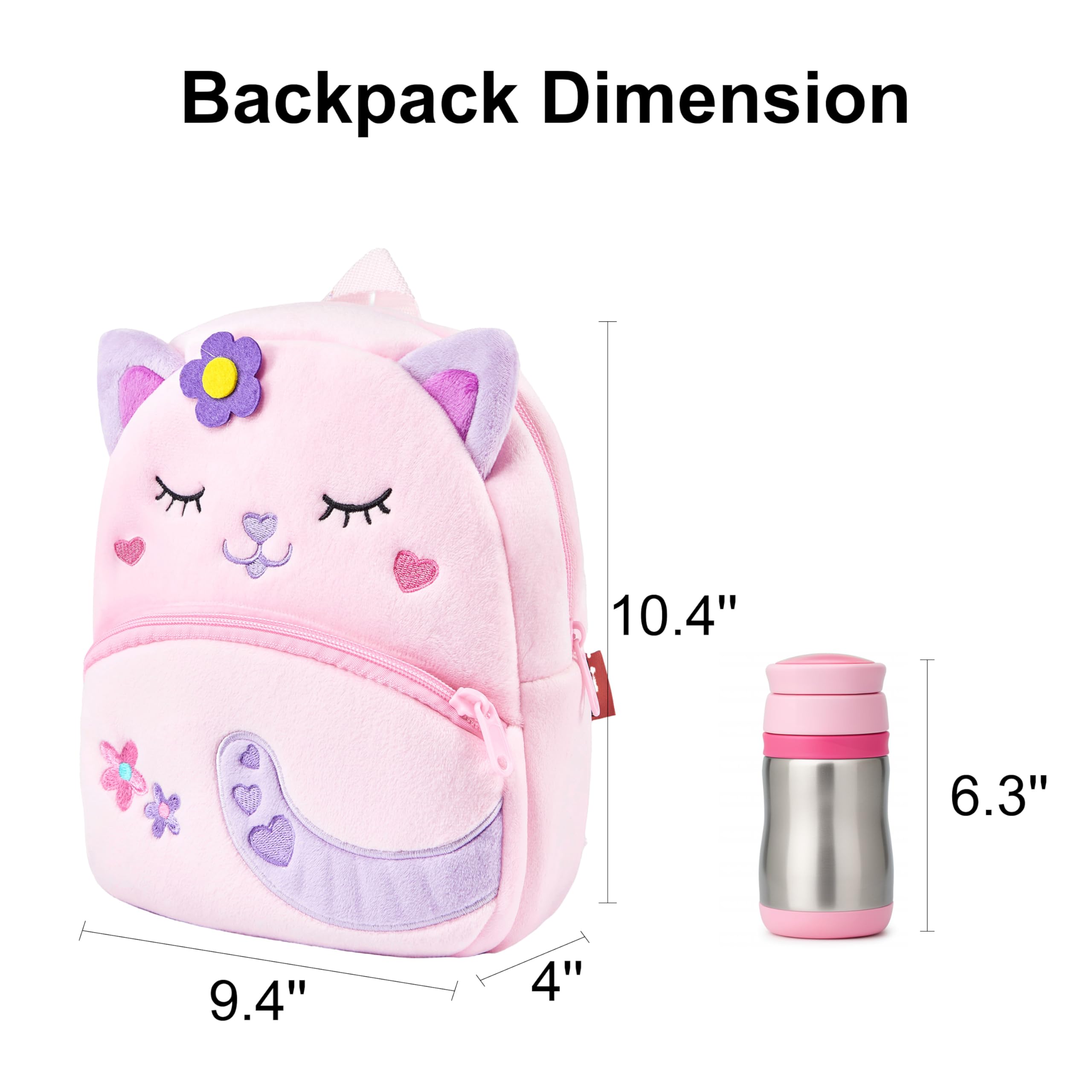NICE CHOICE Cute Toddler Backpack Toddler Bag Plush Animal Cartoon Mini Travel Bag for Baby Girl Boy 2-6 Years(BB Unicorn)