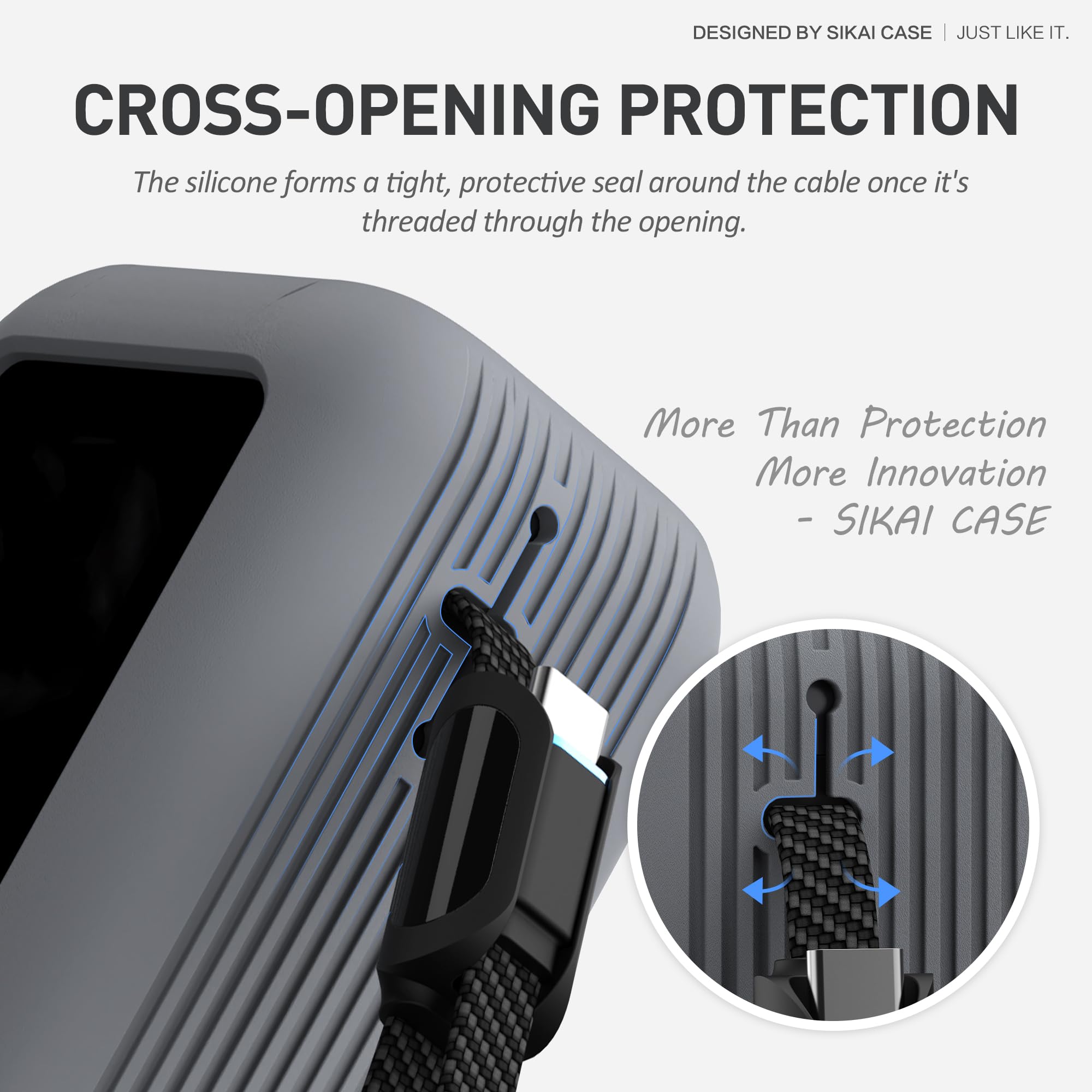 Silicone Case for Anker Laptop Power Bank (25,000mAh 165W) 1/4" Nut Hole,SD/SIM Card Storage, Display Protection&Dustproof, Travel Protective Cover Compatible with Anker Power Bank 165W/ A1695 (Black)