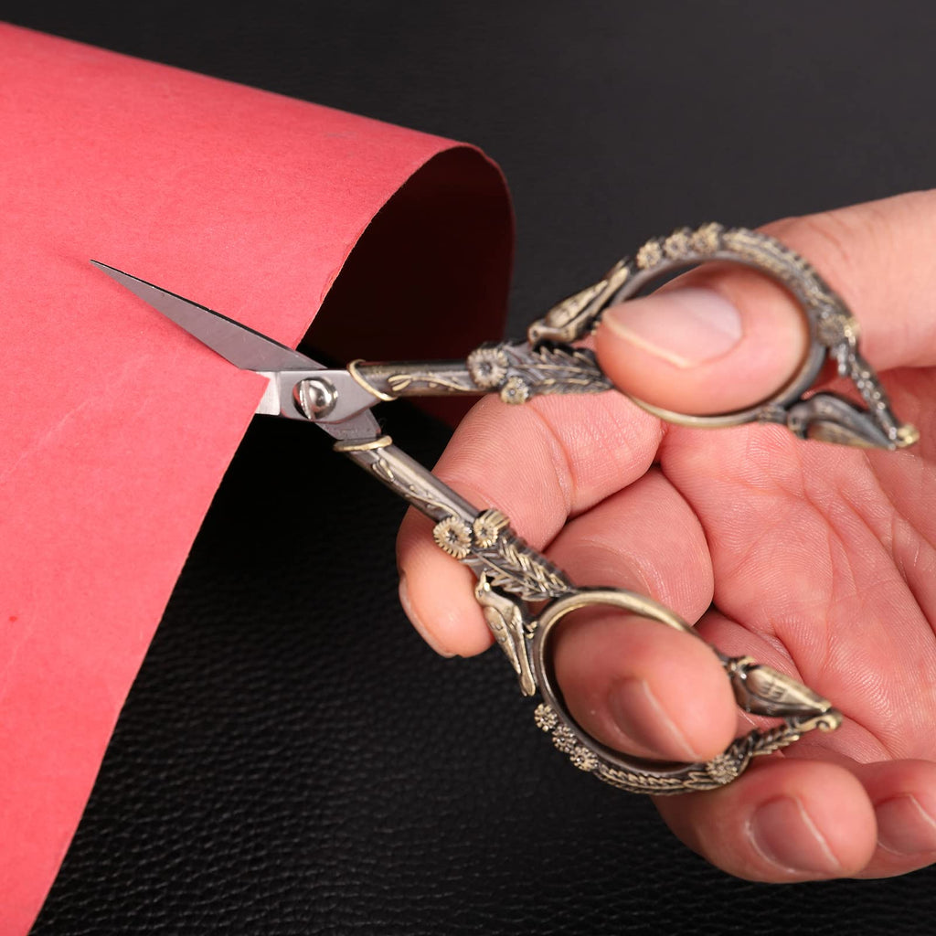 YOUGUOM Small Craft Scissors, Little Travel Sharp Embroidery Scissors All Purpose, Straight Tips Mini Sewing Shears, Precision Detail Thread Cutting Snips