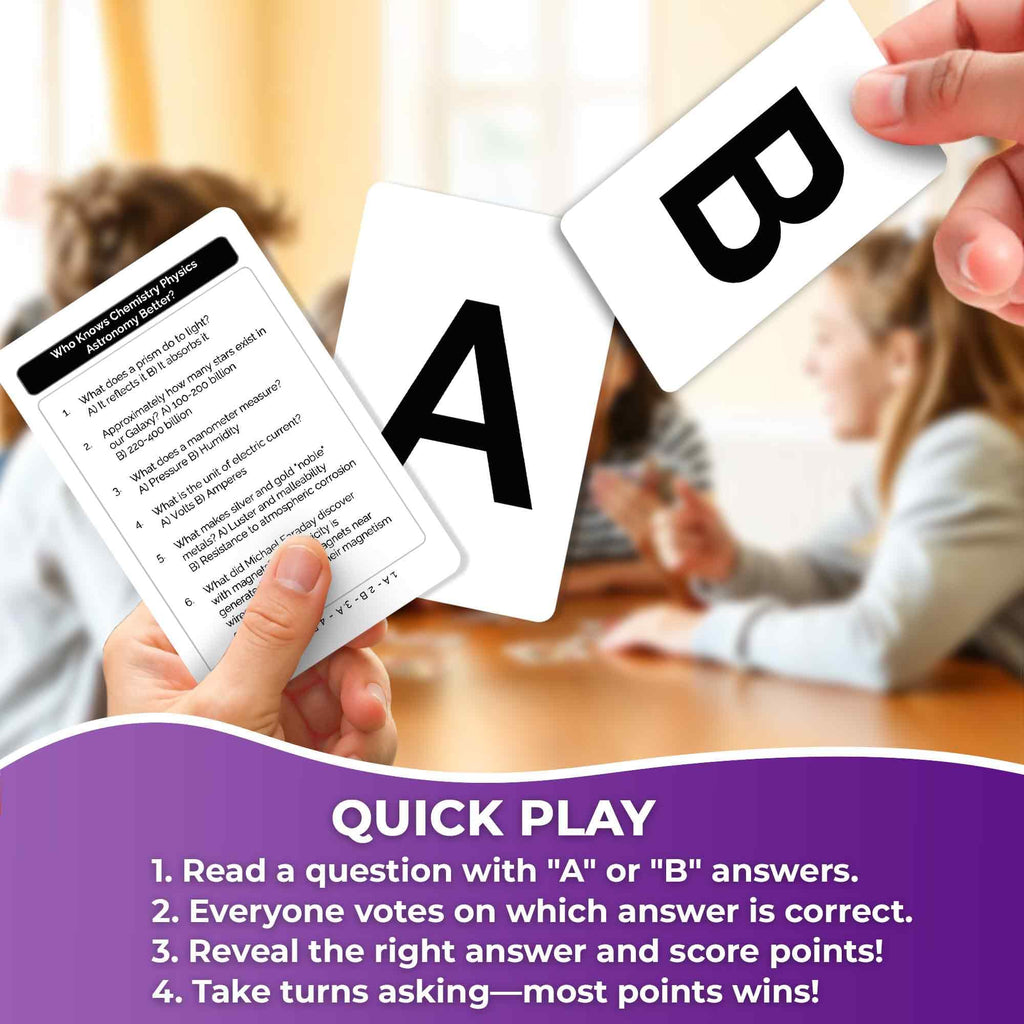 Family Board Games for Kids and Adults - Trivia Card Games for Kids 8-12 and Adults - Who Knows Me Better for Family Game Night - 500+ Facts Questions from Ages 6-8 — Fun Travel Car Activities for 5+