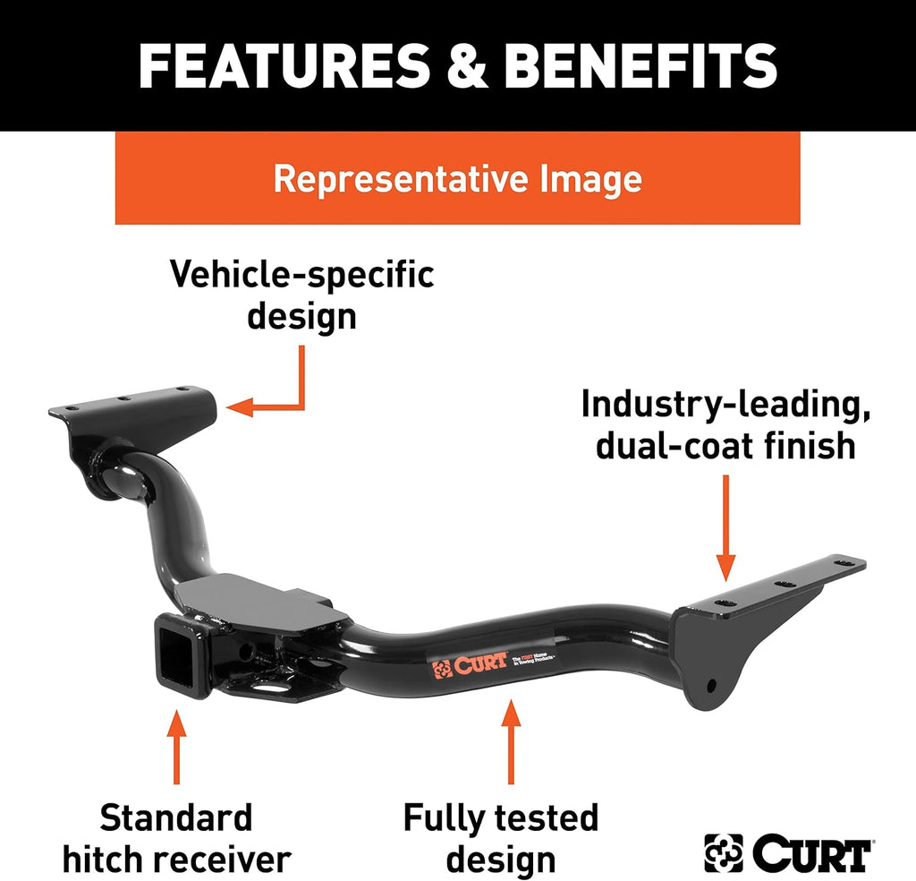 Curt 13193 2 inch Recevier Class III Tailer Hitch for Ford Transit