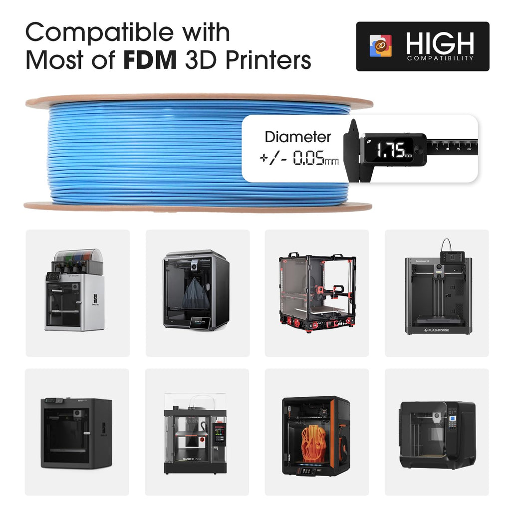 eSUN 10KG Bulk PLA Basic Filament 1.75mm, Black, 10 Spool Pack (1KG/Spool) High Speed PLA Bundle, 3D Printing Filament for Fast Printing