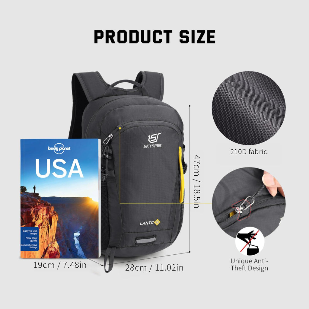 SKYSPER Small Hiking Backpack, 20L Lightweight Travel Backpacks Hiking Daypack for Women Men