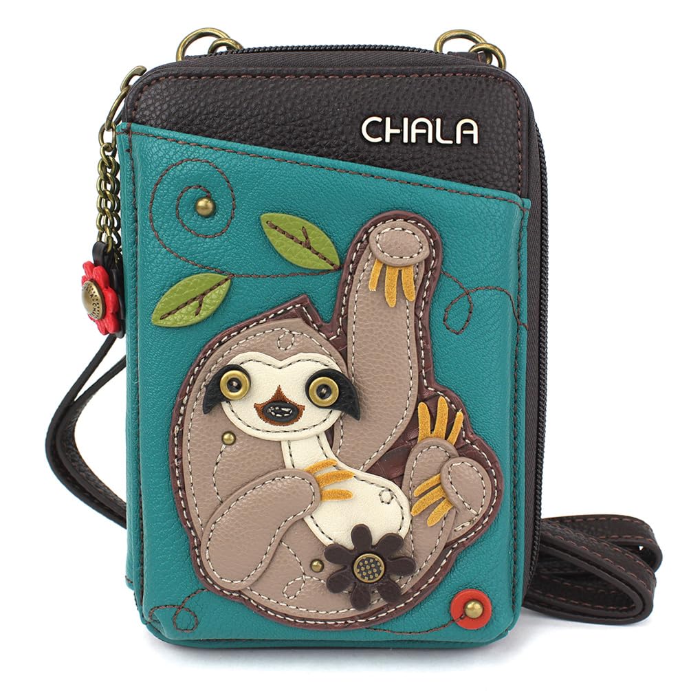 CHALA Wallet Crossbody Cell Phone Purse - Women Faux Leather Multicolor Handbag with Adjustable Strap