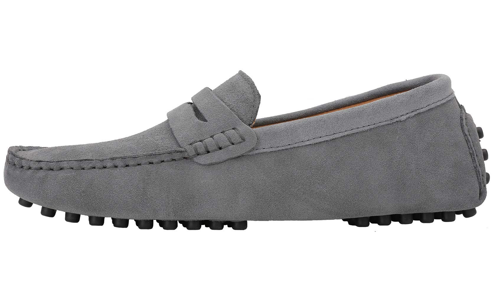 JIONS Mens Driving Penny Loafers Suede Moccasins Slip On Casual Dress Boat Shoes
