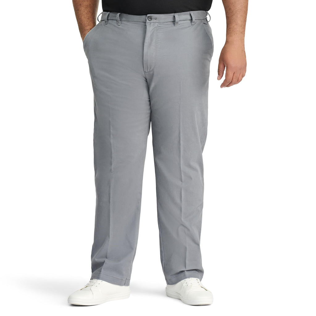 Izod Men's Big and Tall Performance Stretch Flat Front Pant