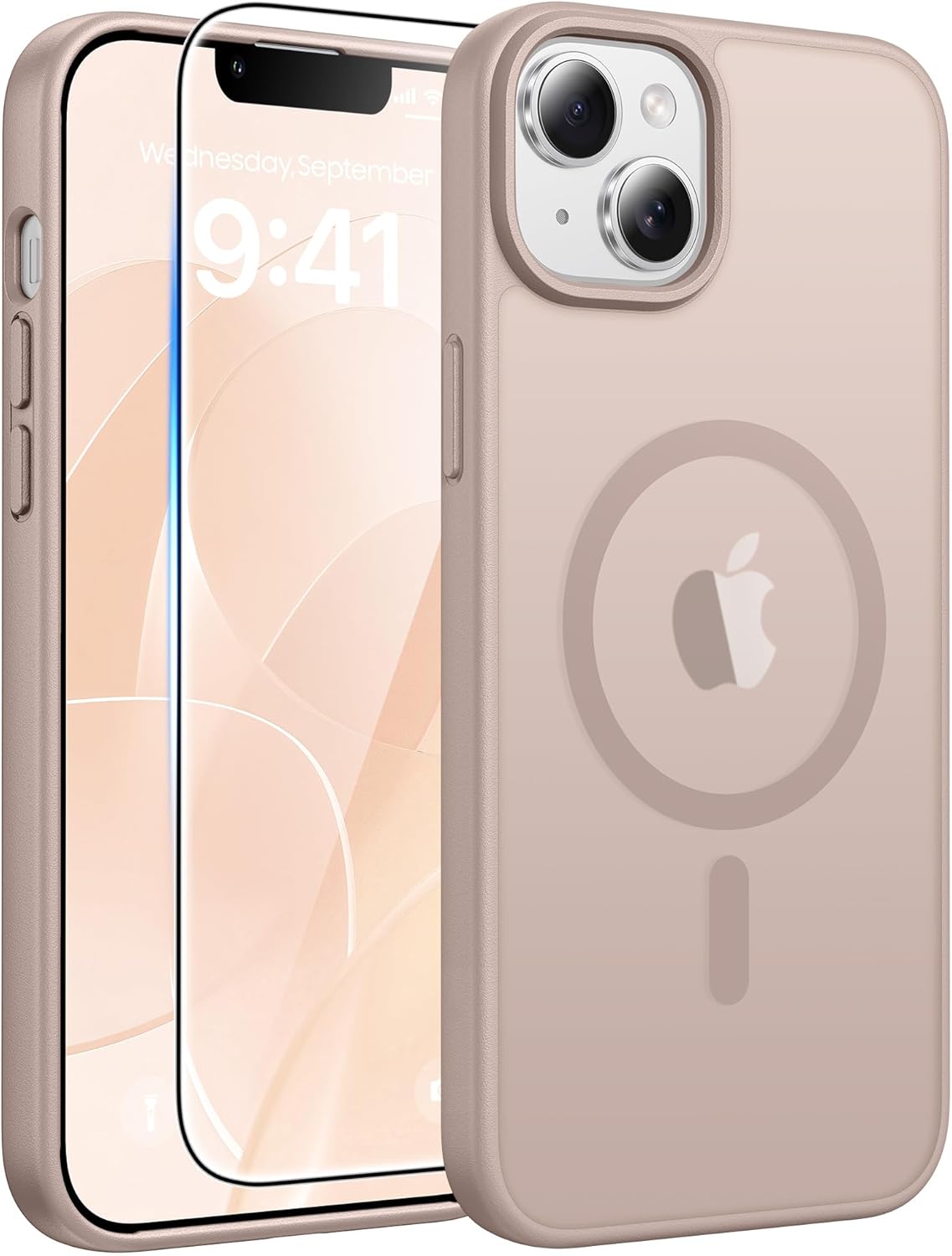 FNTCASE for iPhone 17 Case: [Compatible with Magsafe] Translucent Matte Cases with [Full Camera Protection] [Screen Protector] Military Grade Shockproof Protective Phone Cover - Light Purple