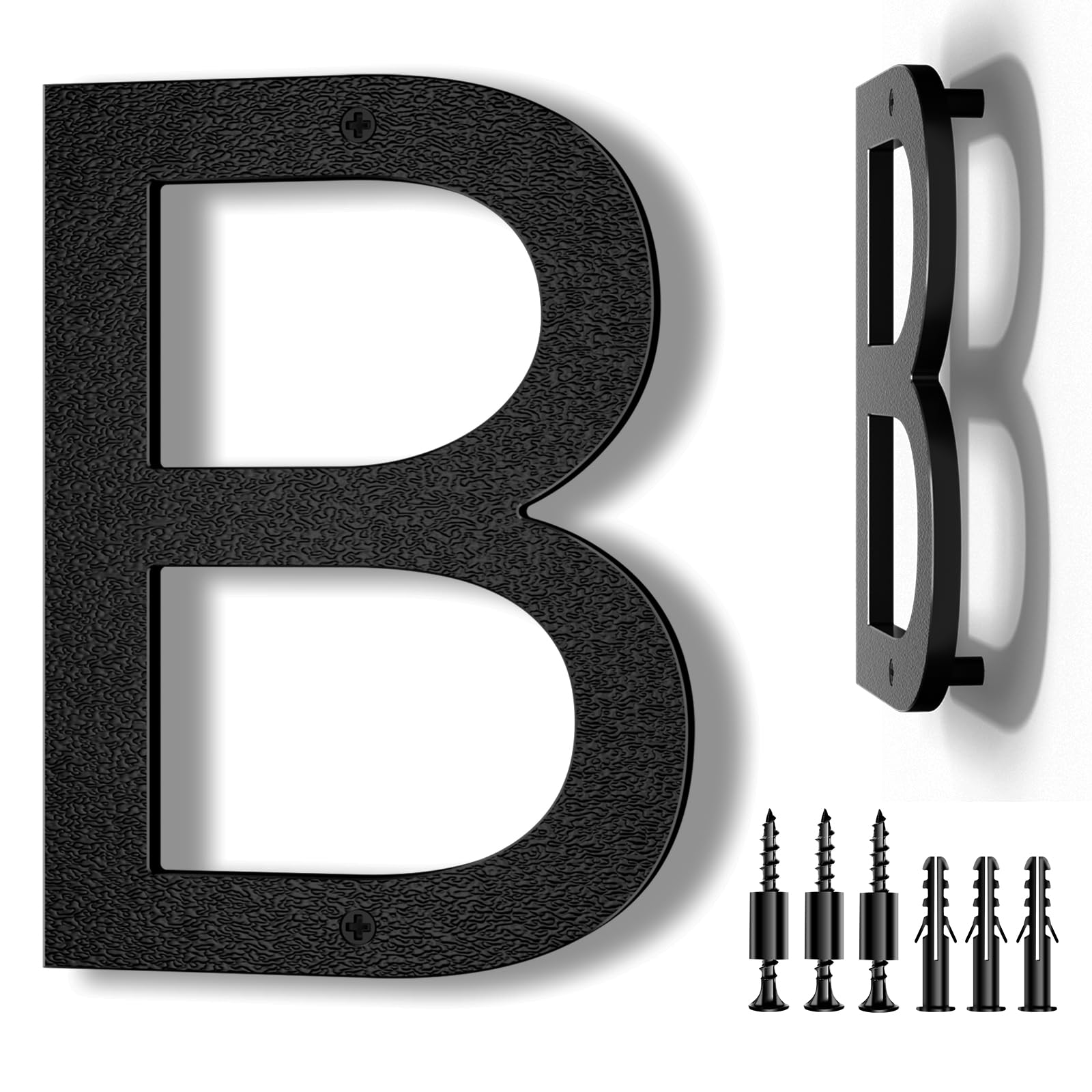8 Inch Black Floating Arrow Signs, Modern Outdoor Plastic Directional Signs for Wall Yard Street