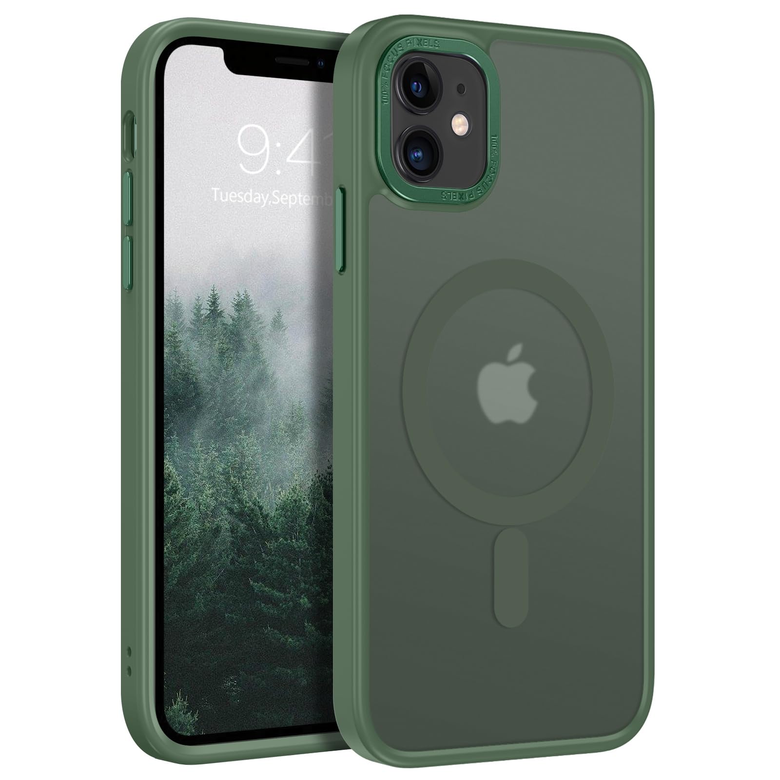 BENTOBEN for iPhone 11 Phone Case, Phone case for iPhone 11 Magnetic Case [Compatible with Mag Safe] Translucent Matte Slim Shockproof Anti-Fingerprint Protective Cover for iPhone 11 6.1’’ Black