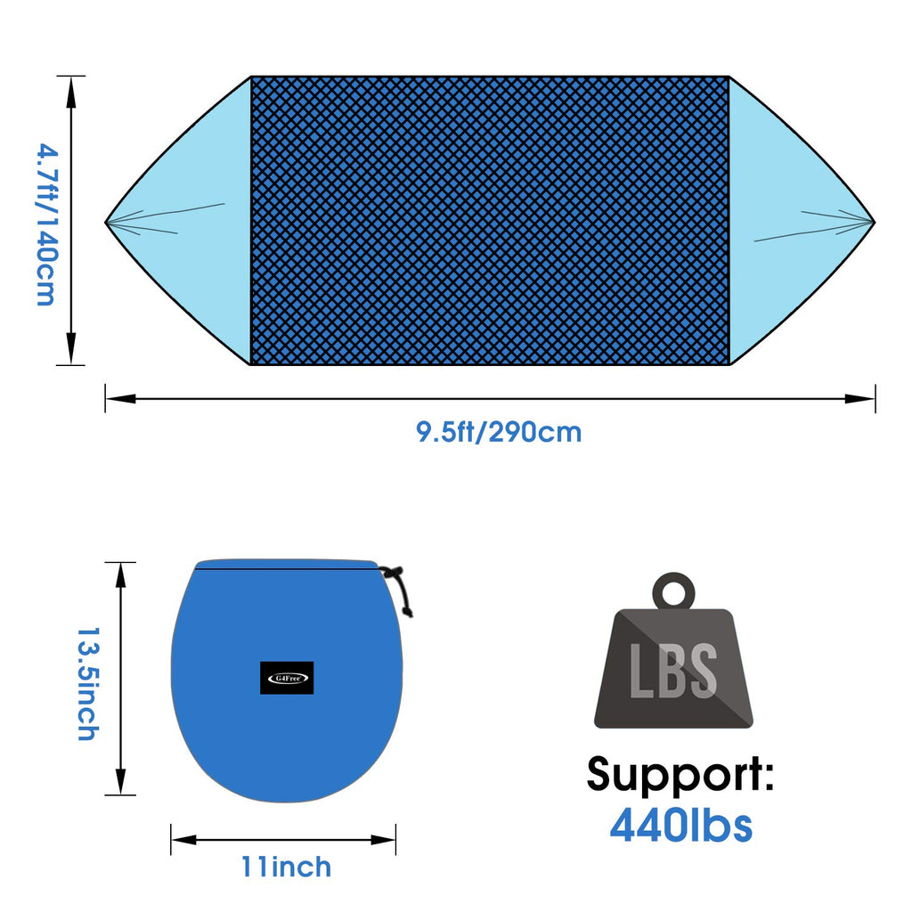 G4Free Large Camping Hammock with Mosquito Net and Rain Fly- 2 Person Portable Hammock with Bug Net and Tent Tarp for Outdoor Hiking Camping Backpacking Travel