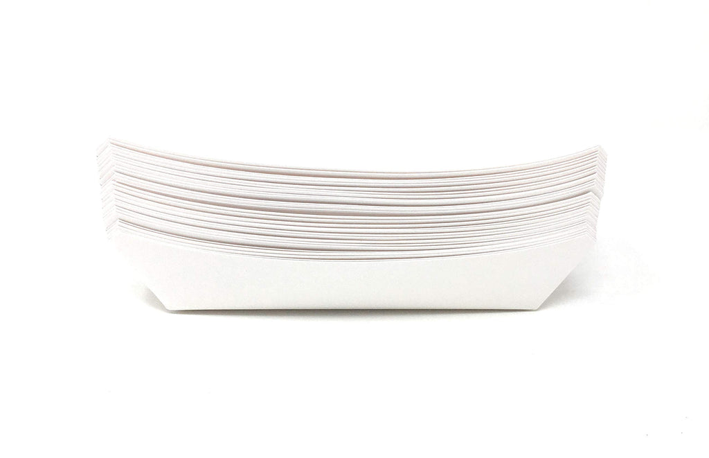 Mr Miracle 7 Inch Paper Hot Dog Tray in Kraft Paper. Pack of 25. Disposable, Recyclable and Fully Biodegradable. Made in USA