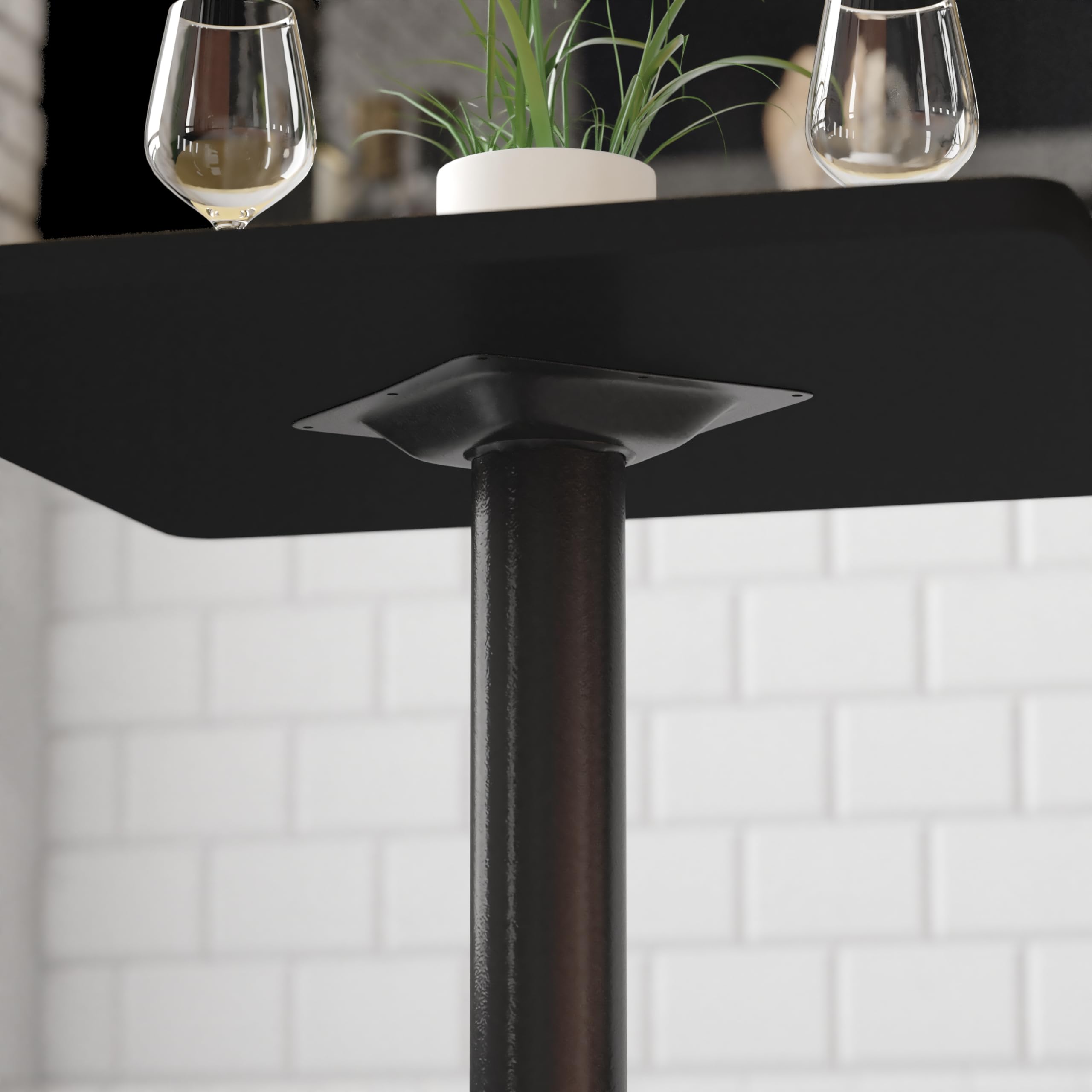 Flash Furniture Beverly 22'' x 22'' Restaurant Table X-Base with 3'' Dia. Table Height Column