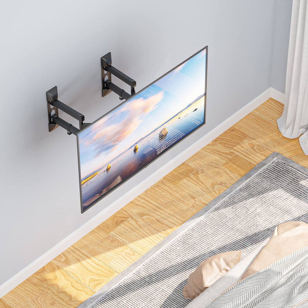 WALI Full Motion TV Wall Mount for 32–70 Inch TVs – Dual Articulating Mount with Swivel, Tilt & Extension | VESA up to 400x400mm | Fits 12/16" Wood Studs | Holds Up to 88 lbs