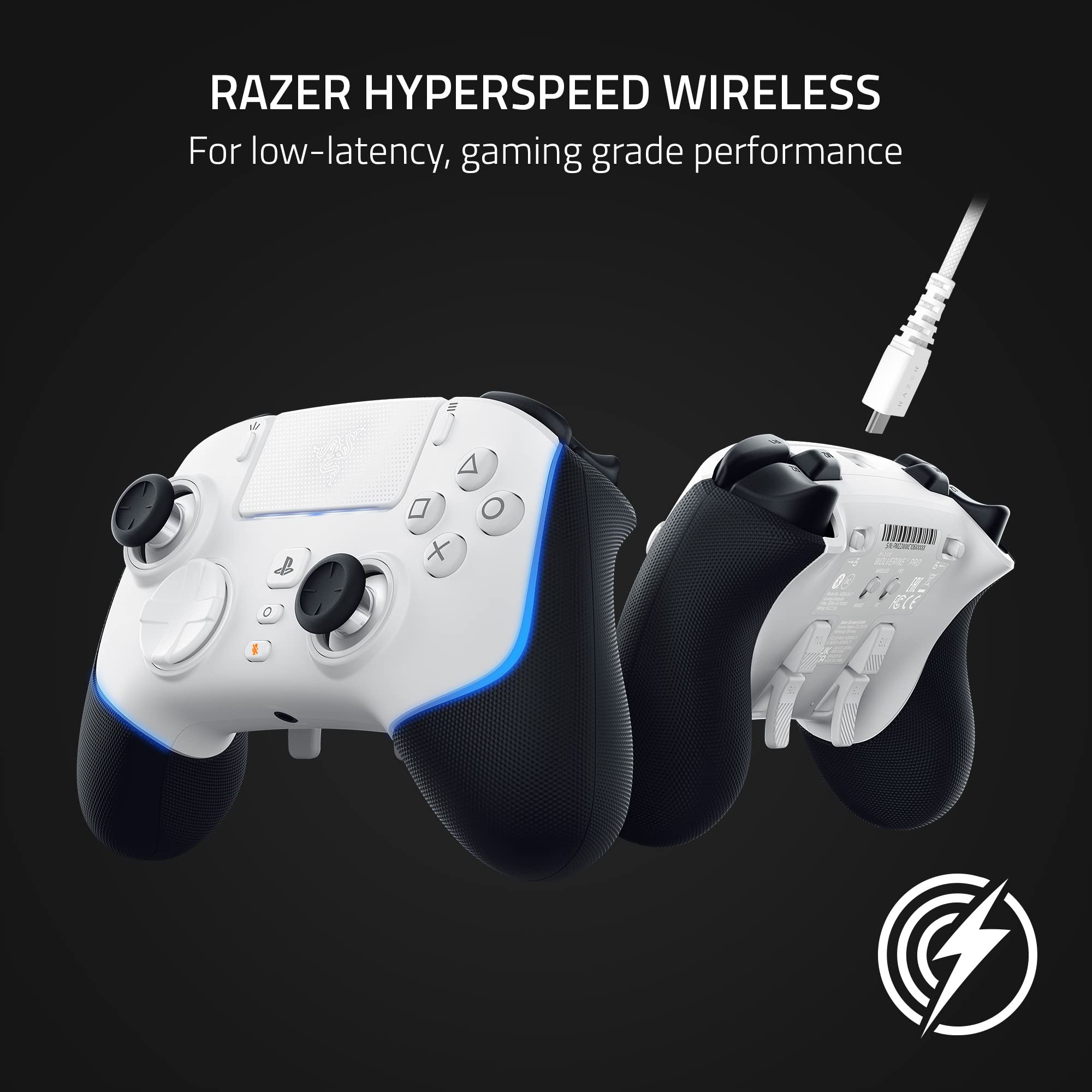 Razer Wolverine V2 Pro Wireless Gaming Controller for PlayStation 5 / PS5, PC: Mecha-Tactile Action Buttons - 8-Way Microswitch D-Pad - HyperTrigger - 6 Remappable Buttons - Chroma RGB   - Black