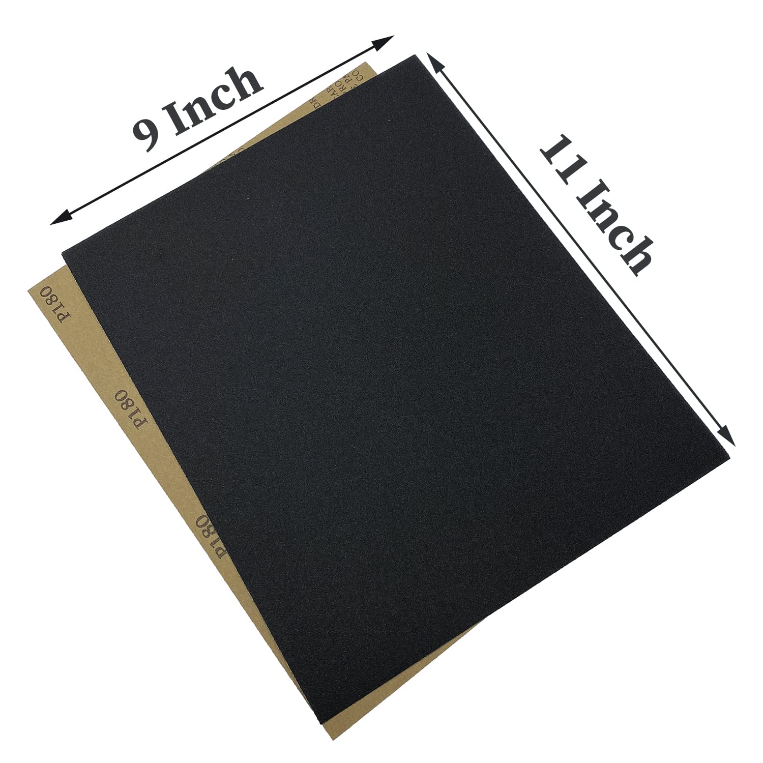 80 Grit Wet Dry Sandpaper, 9 x 11 Inch Sanding Sheets, 10PCS Premium Silicon Carbide Sand Paper for Wood Metal Ceramic or Auto Polishing and Scratches Removing