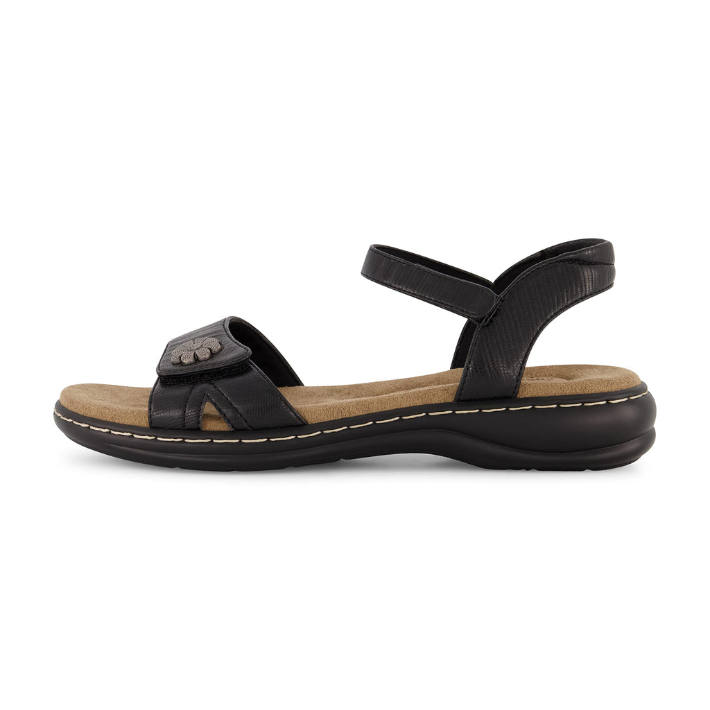 CUSHIONAIRE Bloom Comfortable Dressy Womens Sandals with Arch Support, Adjustable Straps, and Memory Foam Footbed.