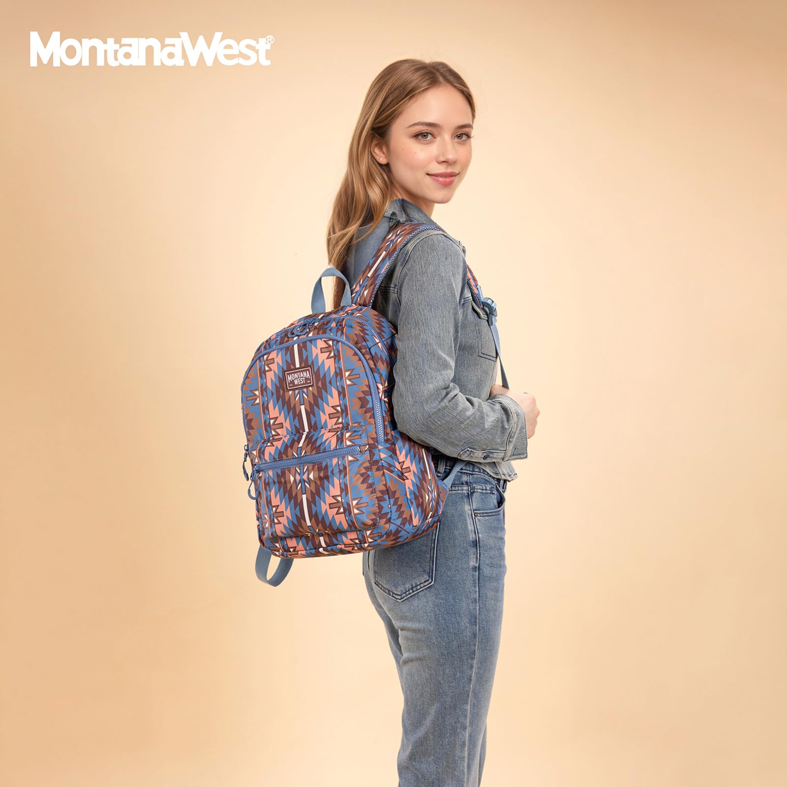 Montana West Backpack Purse for Women Western Aztec Backpack Purse Lightweight Casual Daypack for Travel