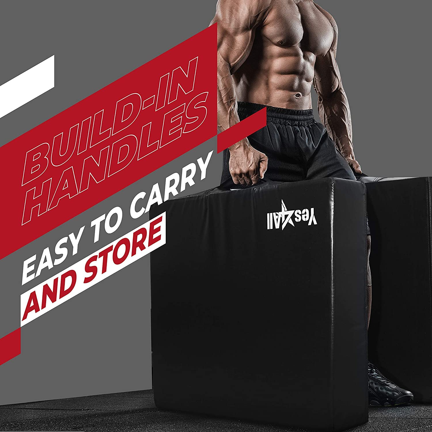 Yes4All Silencer Drop Pads/Weightlifting Drop Pads with PVC Cover & Easy Carry Handles – Sold in PairsVariation Theme