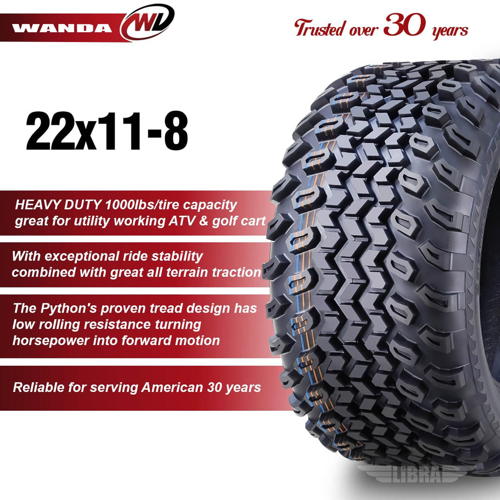 WANDA 18X9-10 Golf Cart ATV Tires 4 Ply 18X9x10 -Set 4-14050