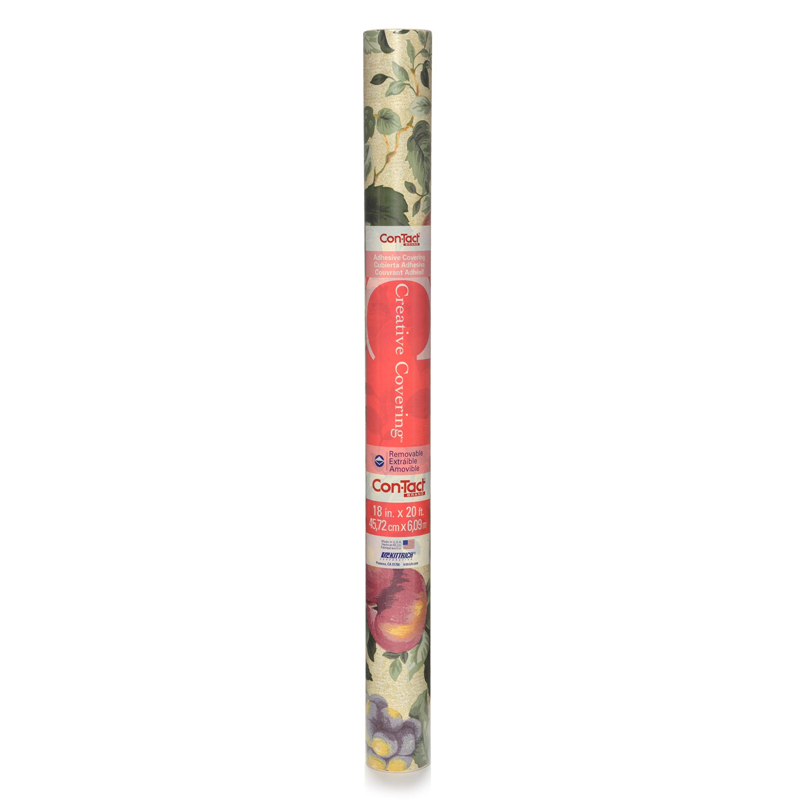 Con-Tact Brand Creative Covering, Self-Adhesive Shelf Liner, Multi-Purpose Vinyl Roll, Easy to Use and Apply, 18'' x 50', Abby Sage