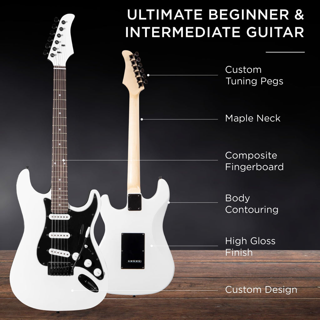 Best Choice Products 39in Full Size Beginner Electric Guitar Starter Kit w/Case, Strap, 10W Amp, Strings, Pick, Tremolo Bar - 3 Color Sunburst