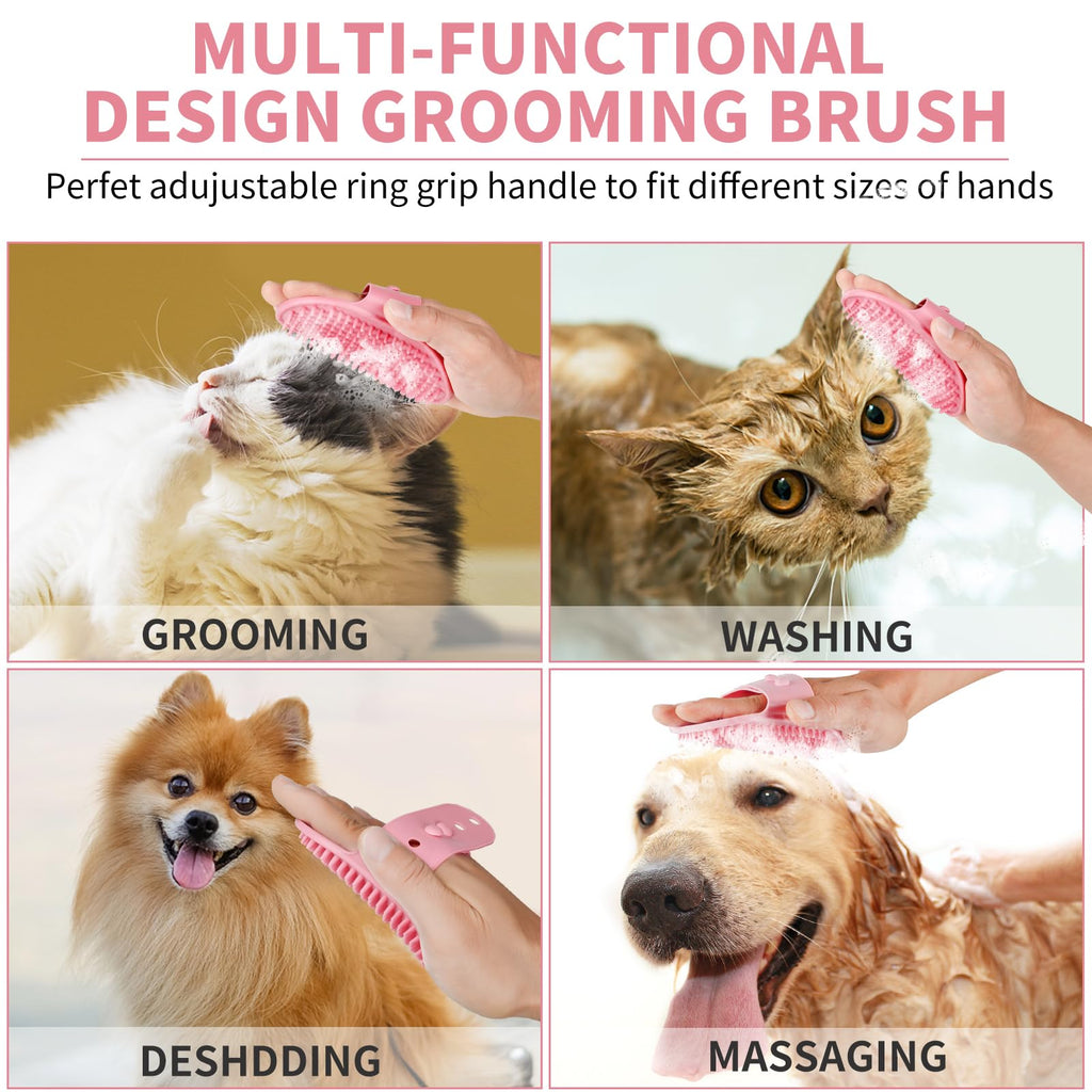 Professional 7 in 1 Dog Paw Cleaner for Dogs & Cats - Includes 1 Portable Paw Washer, 1 Bath Brush, 2 Dog Toothbrushes and 3 Absorbent Towels Note: Fits Paws up to 2 Inches Wide (Small, Black)
