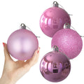 Bubblegun Pink 1.6" Small Christmas Balls Christmas Tree Decoration Ornaments Shatterproof Hanging Balls for Birthday Halloween Holiday Wedding Decorations Set of 12pcs