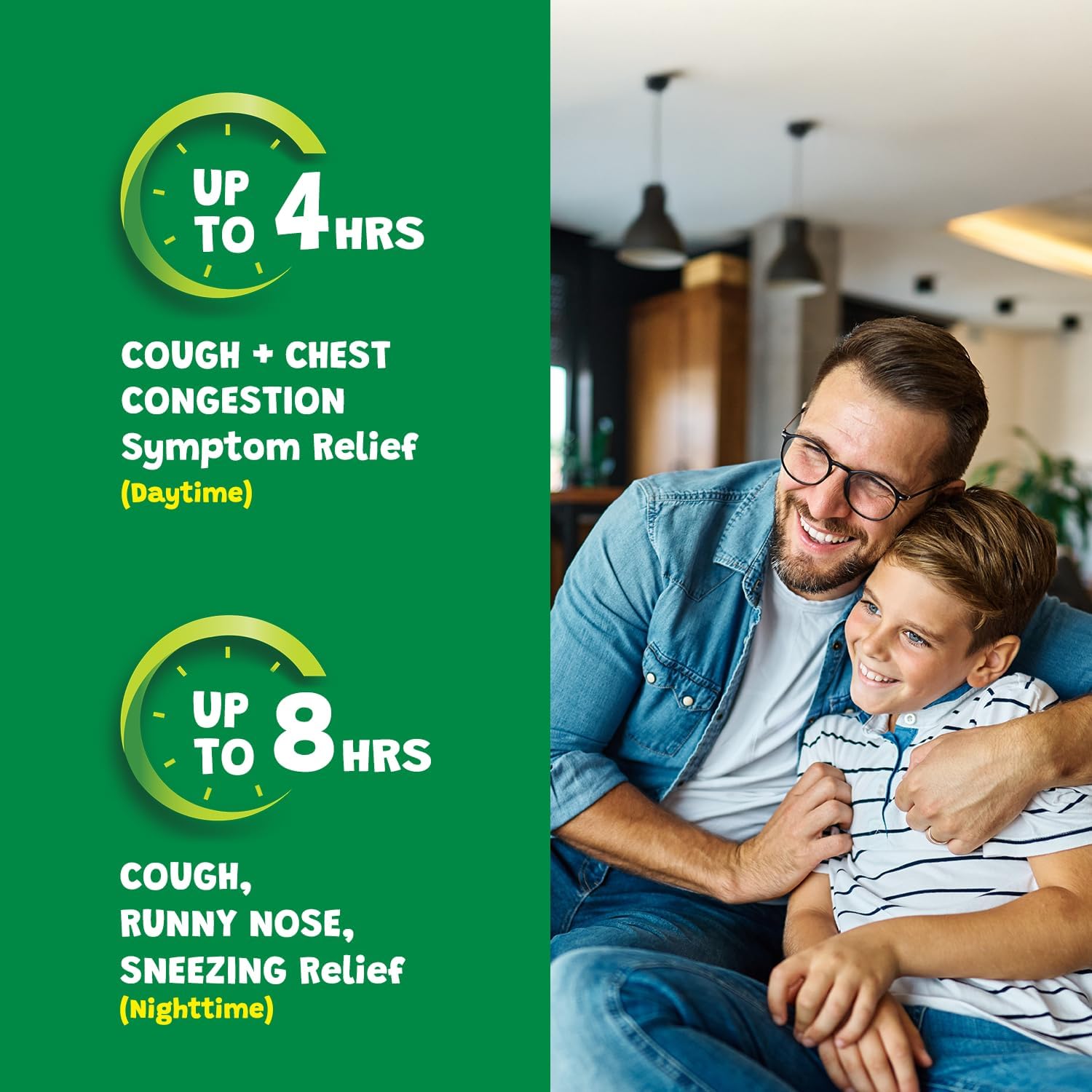 Children's Robitussin DM Day and Night Cough Relief Value Pack, Cough Medicine, Grape/Fruit Punch Flavor - 4 Fl Oz x 2