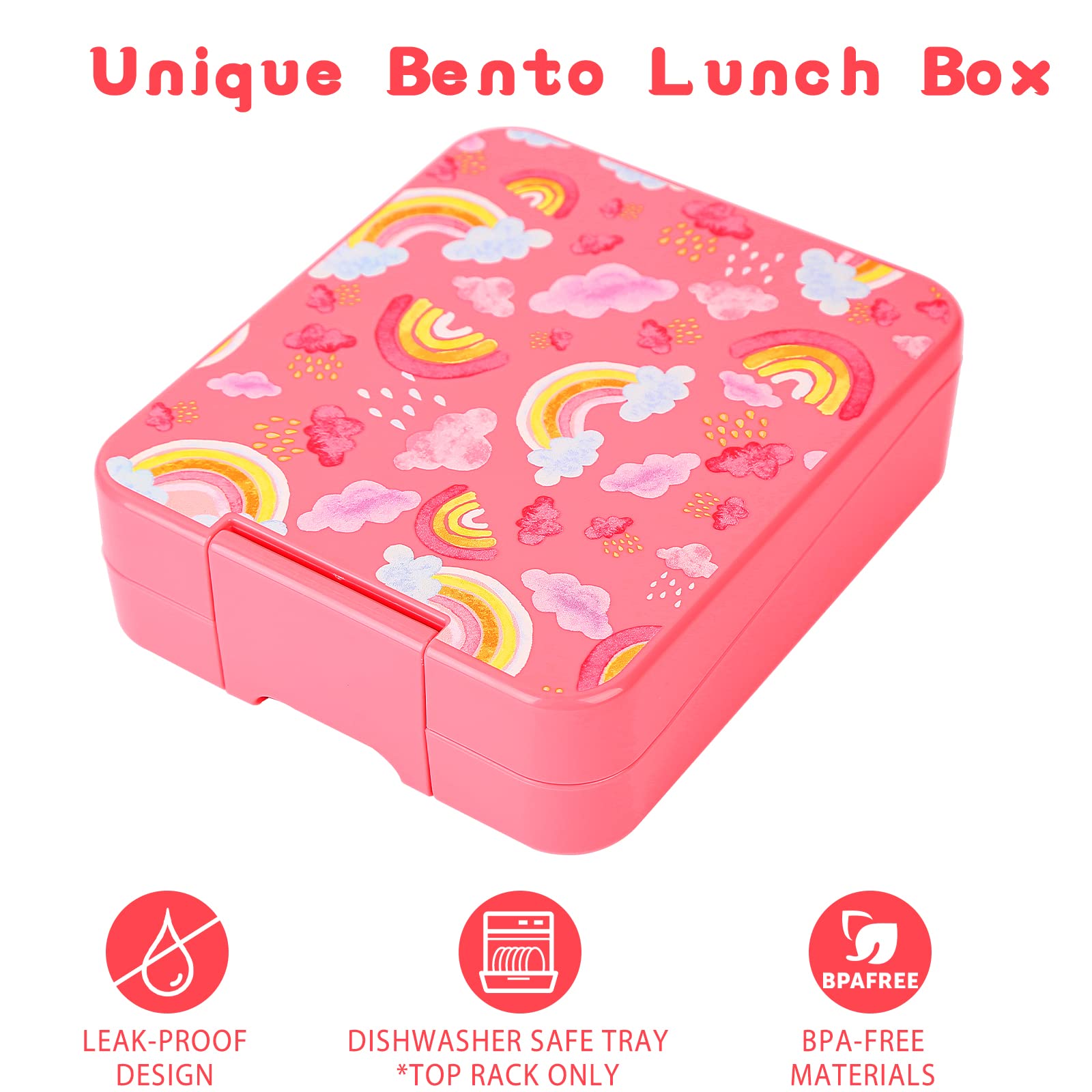 Bento Lunch Box Set for Kids with 10oz Soup Thermo, Leak-Proof Lunch Containers with 4 Compartment, Kids Thermo Hot Food Jar and Insulated Lunch Bag for Kid to School,BPA-Free(Basketball)