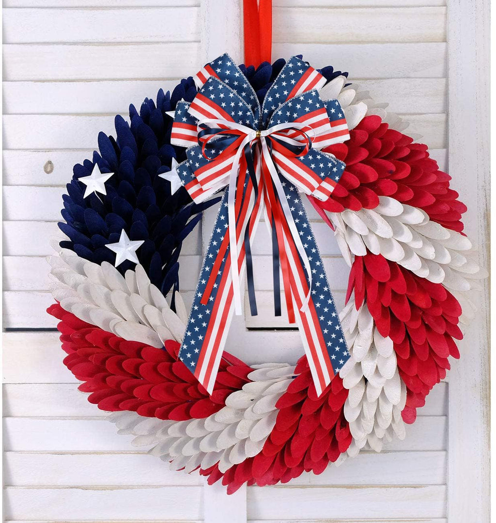 2 Pack Large Burlap Jute Hemp Rope Bows for Wreaths,Rustic Farmhouse Crafts Bow Wrapping Tree Topper Wedding Holiday Birthday Party Wall Home Boho Front Door Decorations