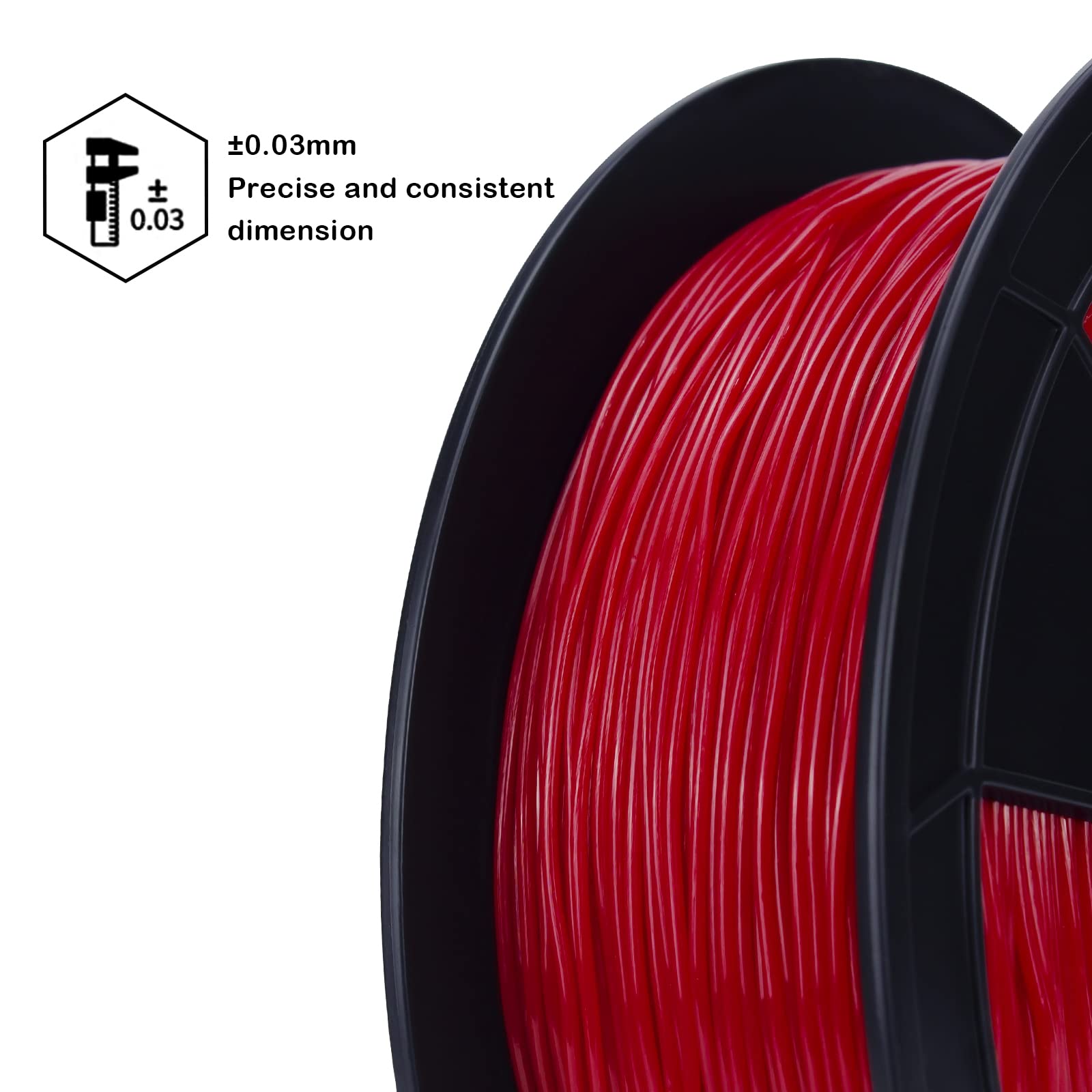 ZIRO TPU Filament 1.75mm 3D Printer Filament, Shore 95A Hardness TPU, Flexible Soft Material, 0.8KG/1.8lbs Spool, Fit Most FDM 3D Printers, Black