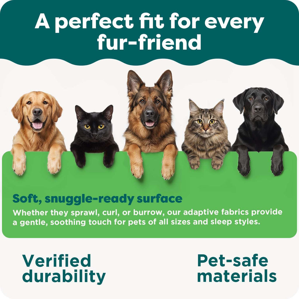Furhaven Cooling Gel Dog Bed for Medium/Small Dogs w/ Removable Bolsters & Washable Cover, For Dogs Up to 35 lbs - Plush & Velvet Waves Perfect Comfort Sofa - Brownstone, Medium