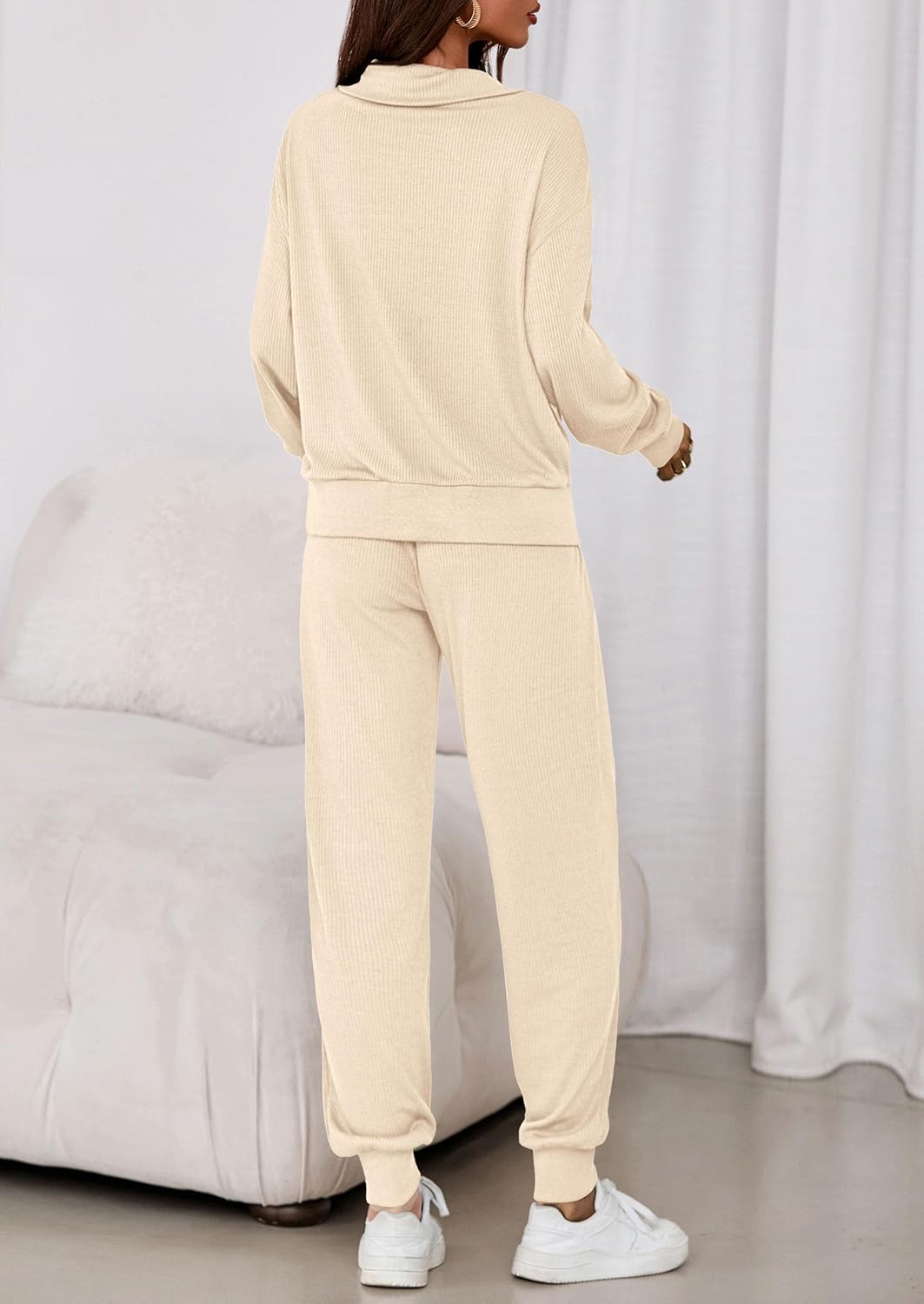 PRETTYGARDEN Women's Fall 2 Piece Lounge Sets Zip Up Sweatshirt Jogger Pants Sweat Track Suits Travel Outfit Winter Clothing