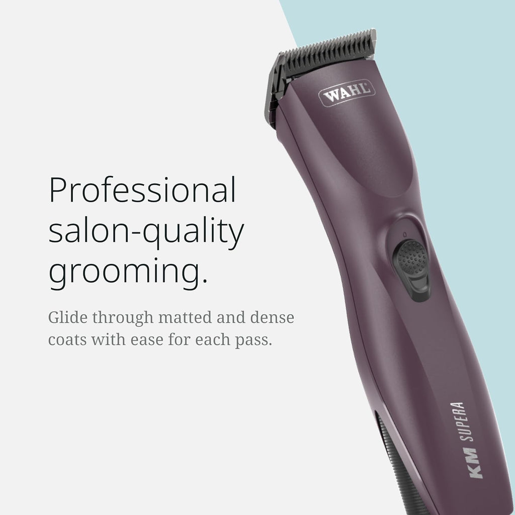 Wahl Pro Animal KM Supera Cordless Pet Clipper - Pet Clipper for Cat & Dog Grooming - Battery Powered Cordless Clipper - Features LOCKGUARD Technology