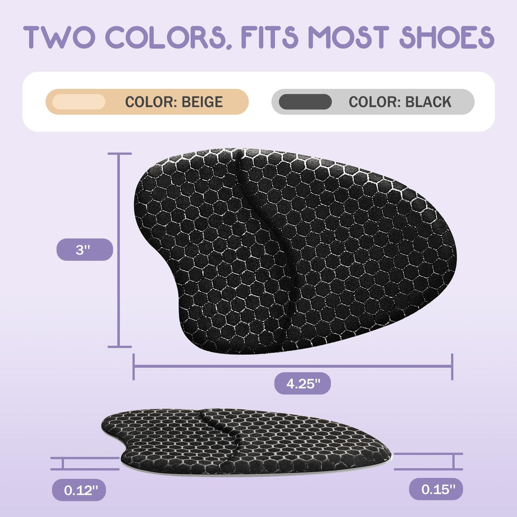 ZAIWOO Metatarsal Pads for Women, Ball of Foot Cushions, Heel Inserts, High Heel Comfort Pads (2 Pairs), Anti Slip, Invisible Design