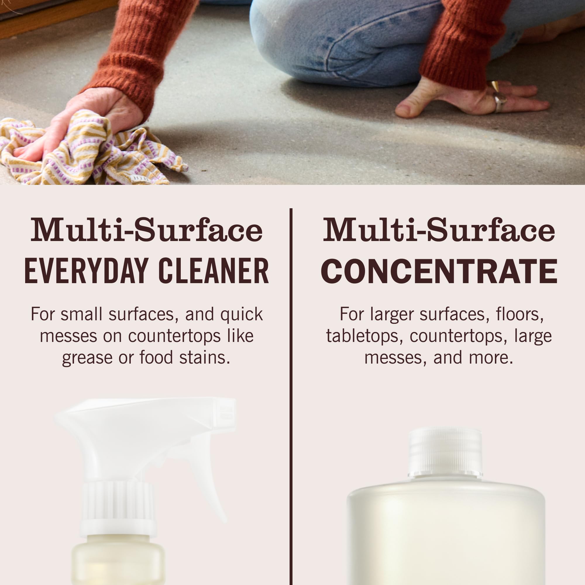 MRS. MEYER'S CLEAN DAY Multi-Surface Cleaner Concentrate, Use to Clean Floors, Tile, Counters, Lavender, 32 fl. oz