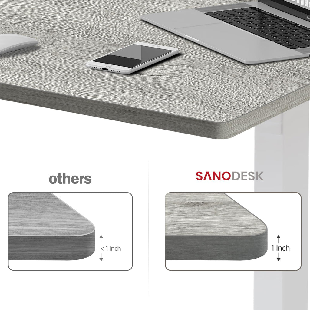 SANODESK Whole-Piece Particle Board Table Top for Standing Desk Home Office Desk DIY, 40x24x1 Inch Black Desk Top