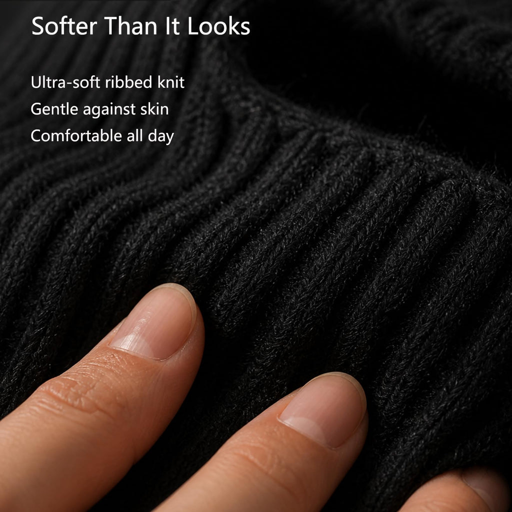 Facecozy Winter Hats for Women, Hooded Scarf Hat for Women Balaclava Knit Beanie Skull Cap Beanie Hat Men Neck Gaiters