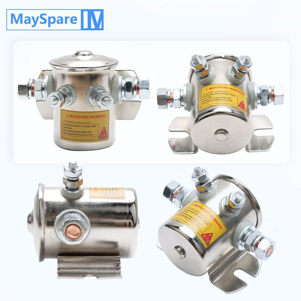 MaySpare Max Transient 200A Trombetta 12V Solenoid Relay 3 Terminal Heavy Duty Winch Marine 24106 SPST 12 Volt Solenoid