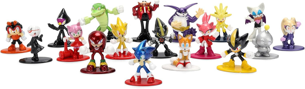 Jada Sonic The Hedgehog Nano Metalfigs 18 Pack Series 2 Die-Cast Figure Set – Includes Sonic, Shadow, Amy Rose, Rouge Toys