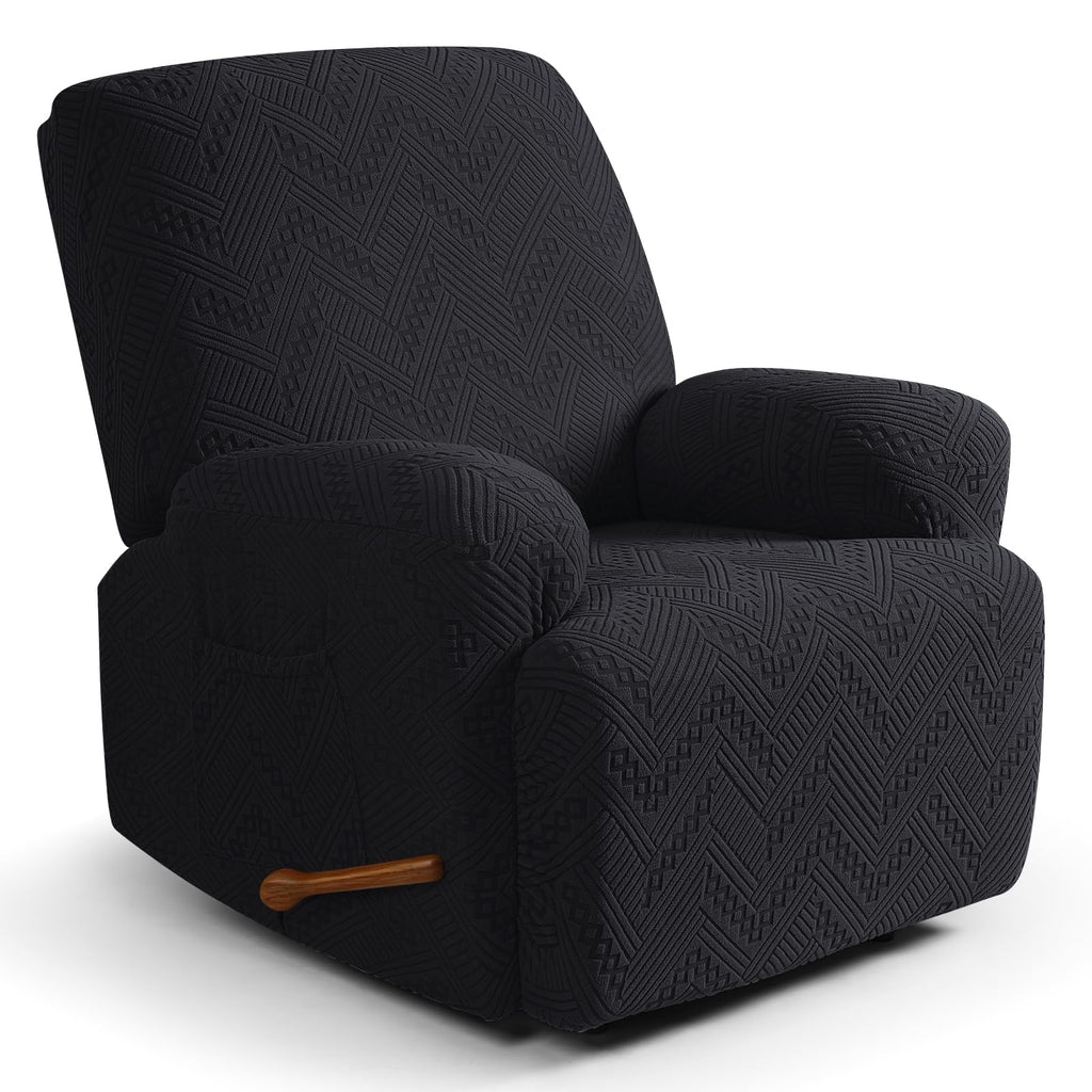 Ruaozz Recliner Chair Covers 3-Pieces Lazy Boy Recliner Slipcovers Stretch Reclining Chair Slipcover Washable Furniture Protector with Elastic Bottom (1 Seater, Army Green)