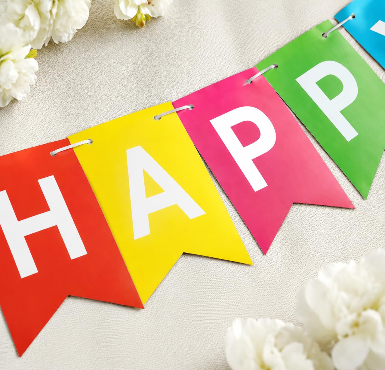 Letjolt Mint Blue Happy Birthday Banner Party Signs 13 Pcs | Supplies for Birthday Party Decorations Nursery Decor