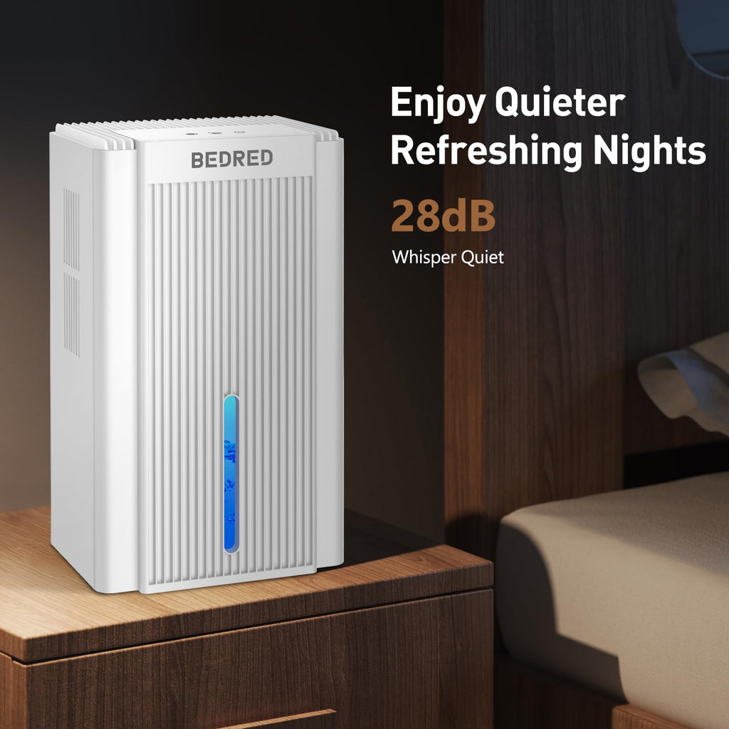 Dehumidifier, 95OZ Dehumidifier for Home 1000 Sq.Ft - Quiet with Auto Shut Off & Relaxing 7 Color Ambient Light,Ideal for Livingroom, Bedroom, Basement(White)