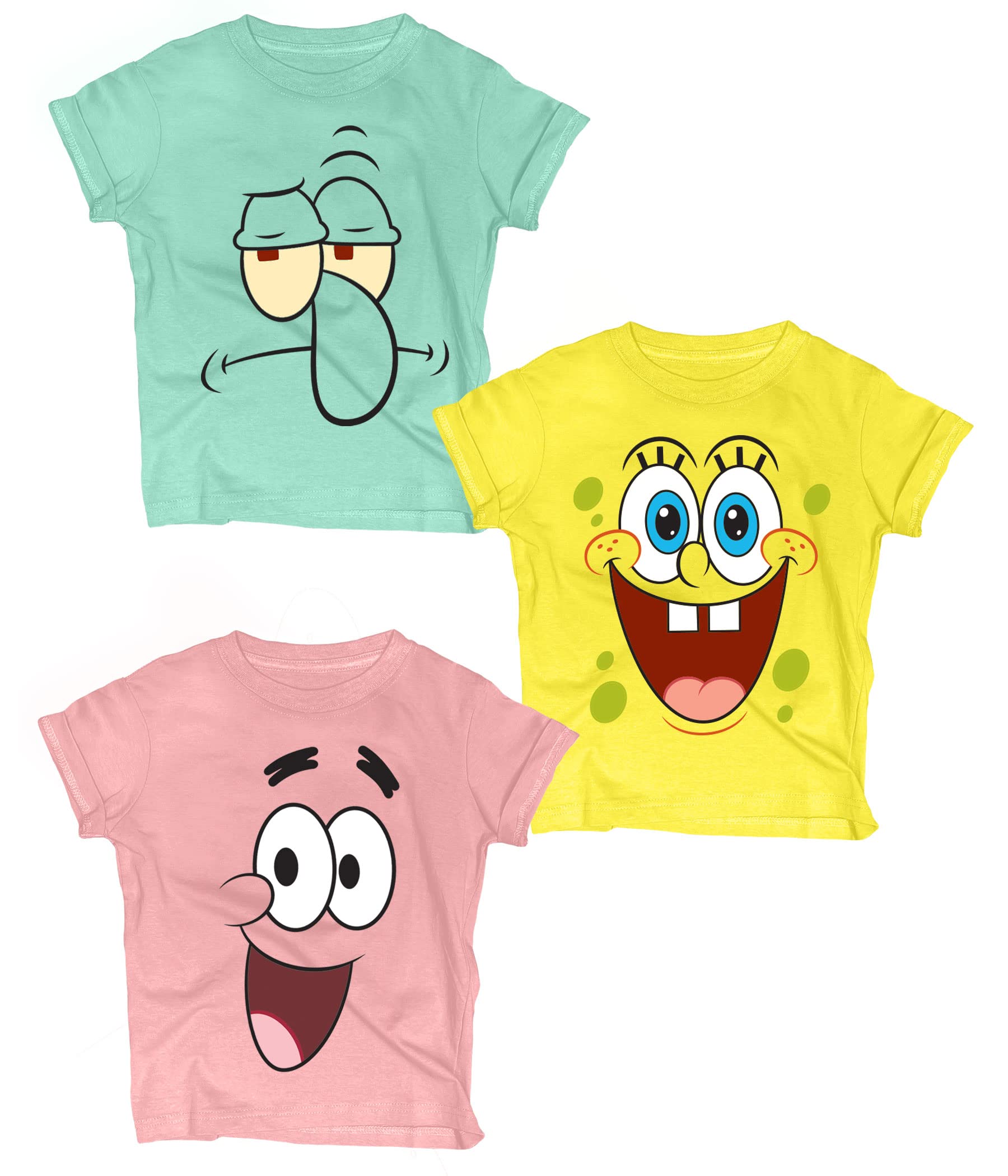 Spongebob Squarepants Graphic T-Shirt (Sets) Patrick Star Squidward Plankton Gary Outfit Tee Toddler/Birthday to Kids Clothes