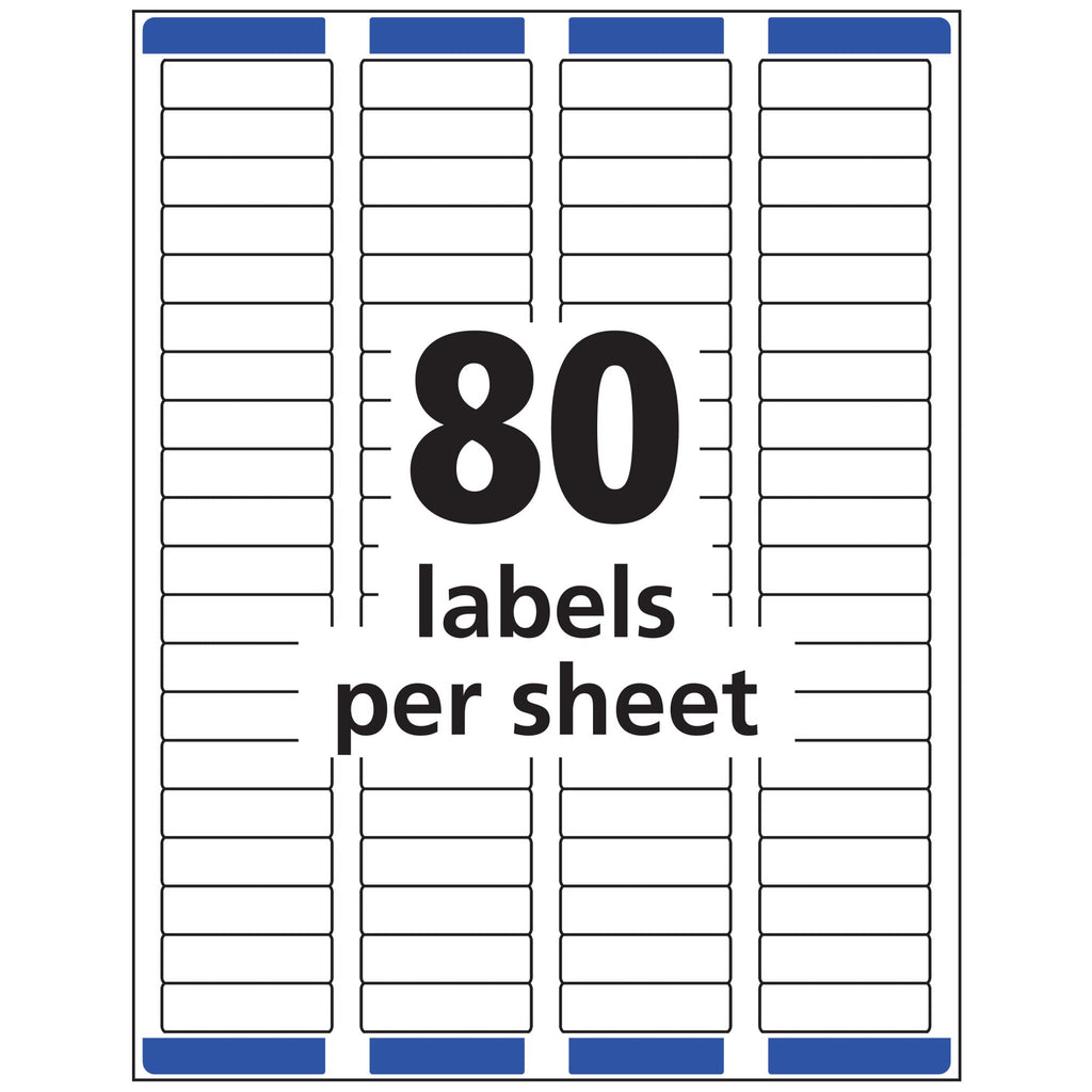 Avery Printable Return Address Labels with Sure Feed, 0.5" x 1.75", White, 20,000 Blank Mailing Labels (05967)