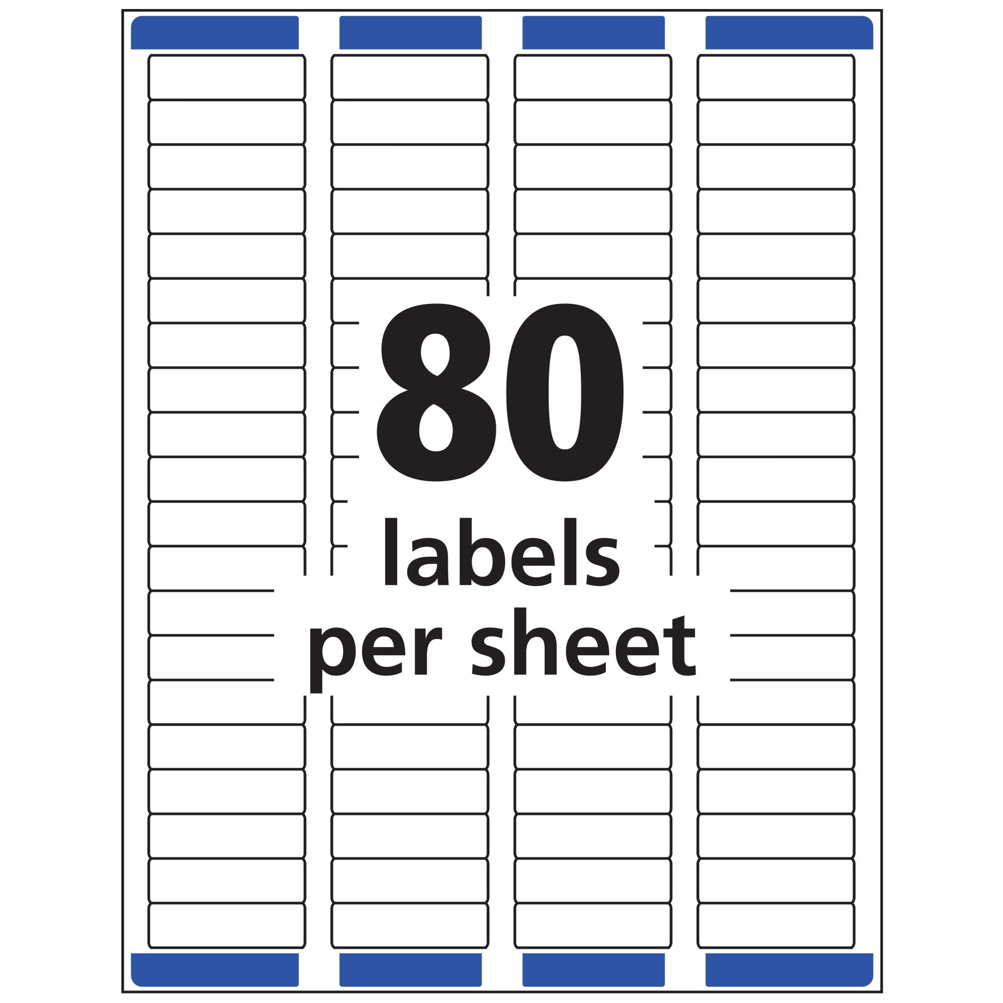 Avery Printable Return Address Labels with Sure Feed, 0.5" x 1.75", White, 20,000 Blank Mailing Labels (05967)