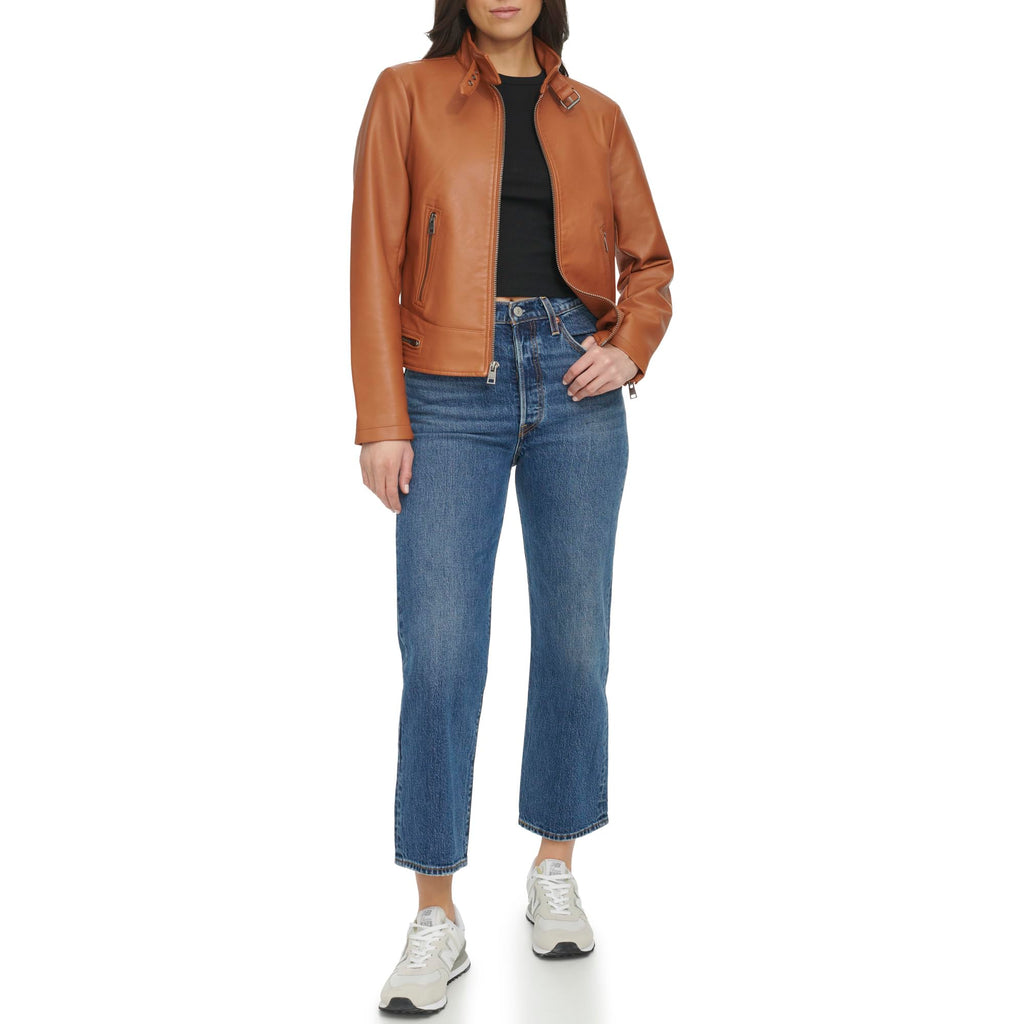 LEVI'S womens Faux Leather Motocross Racer Jacket (Standard and Plus)