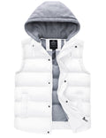 Wantdo Women's Quilted Puffer Vest Thicken Warm Winter Coat with Removable Hood