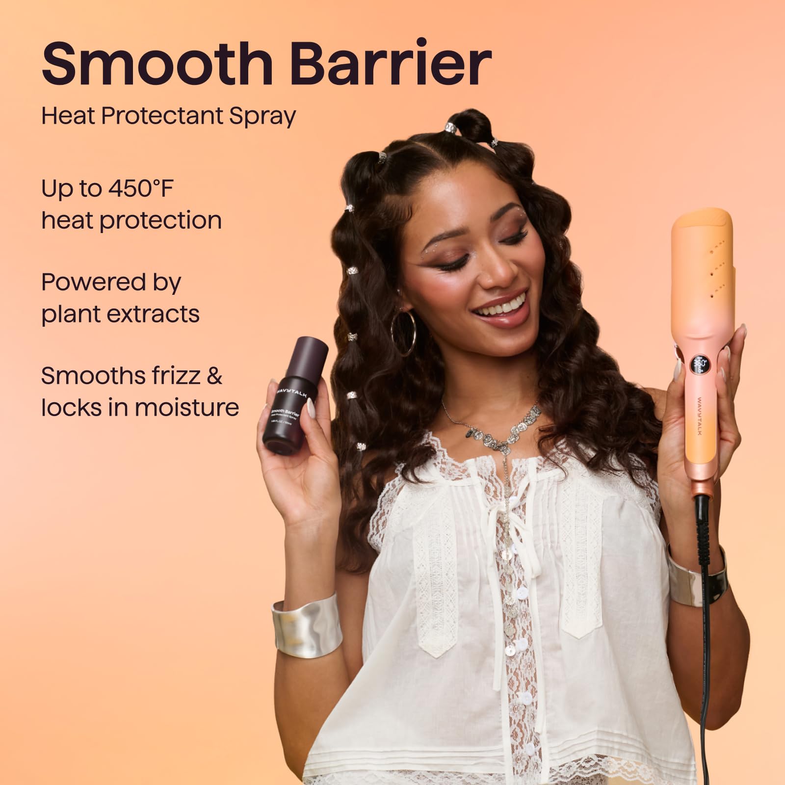 Wavytalk Main Stage Waves Power Wave Festival Bundle, Curling Iron Hair Crimper Waver, Ventilation Design for Less Damage, Ionic Reduces Frizz, Effortless-Waver, Festival-Ready Merch